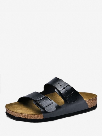 Pánské Sandály Slip-on Hovězí Kůže Gumová Podrážka