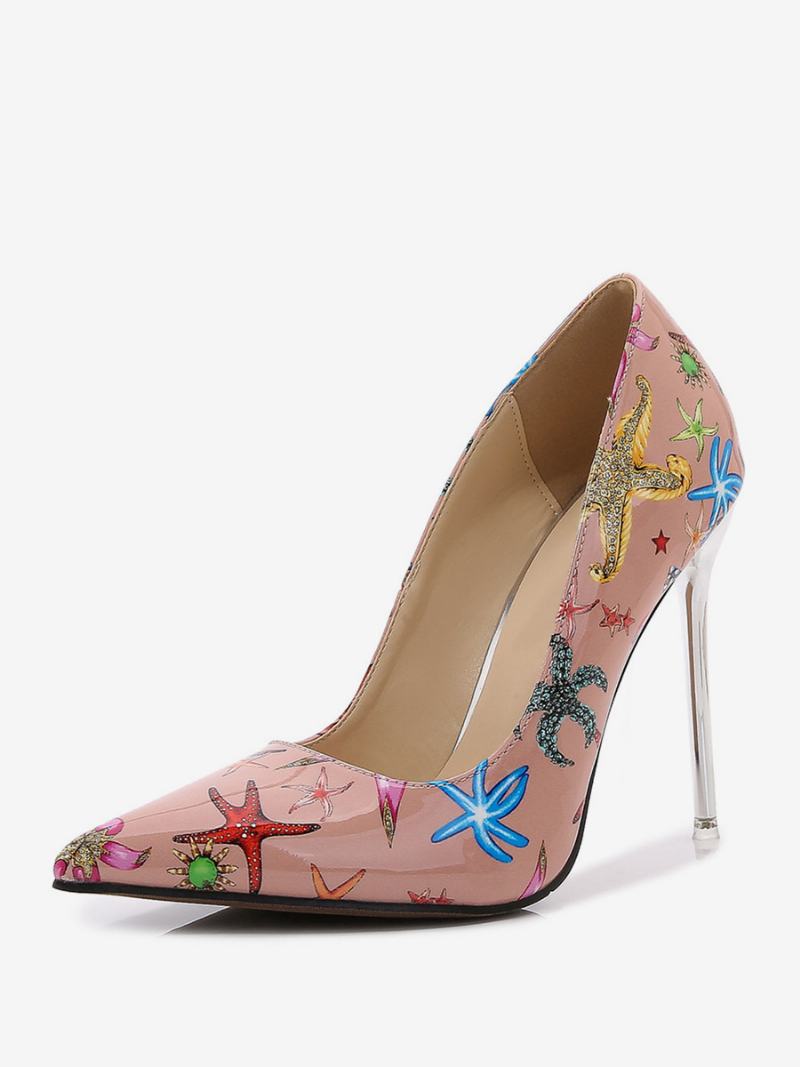 Dámské Nazouvací Lodičky Na Vysokém Podpatku Elegantní Špičaté Jehlové Podpatky Pu Kůže