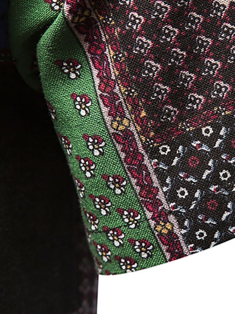 Pánská Košile Pro Volný Čas Turndown Collar Elegantní Geometrická Černá - Černá