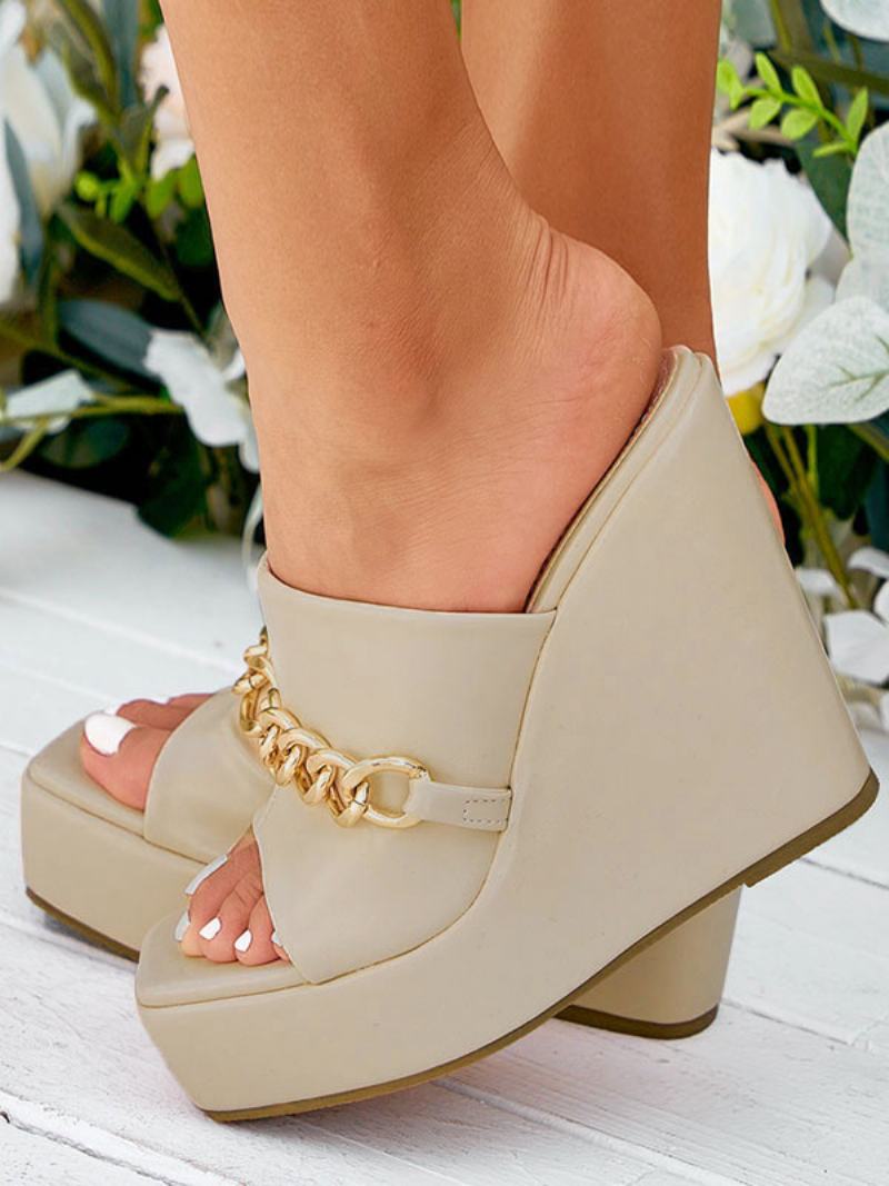 Dámské Řetězy Platforma Mule Wedges