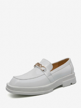 Loafer Boty Pro Muže Pu Kůže Kovové Detaily Nazouvací