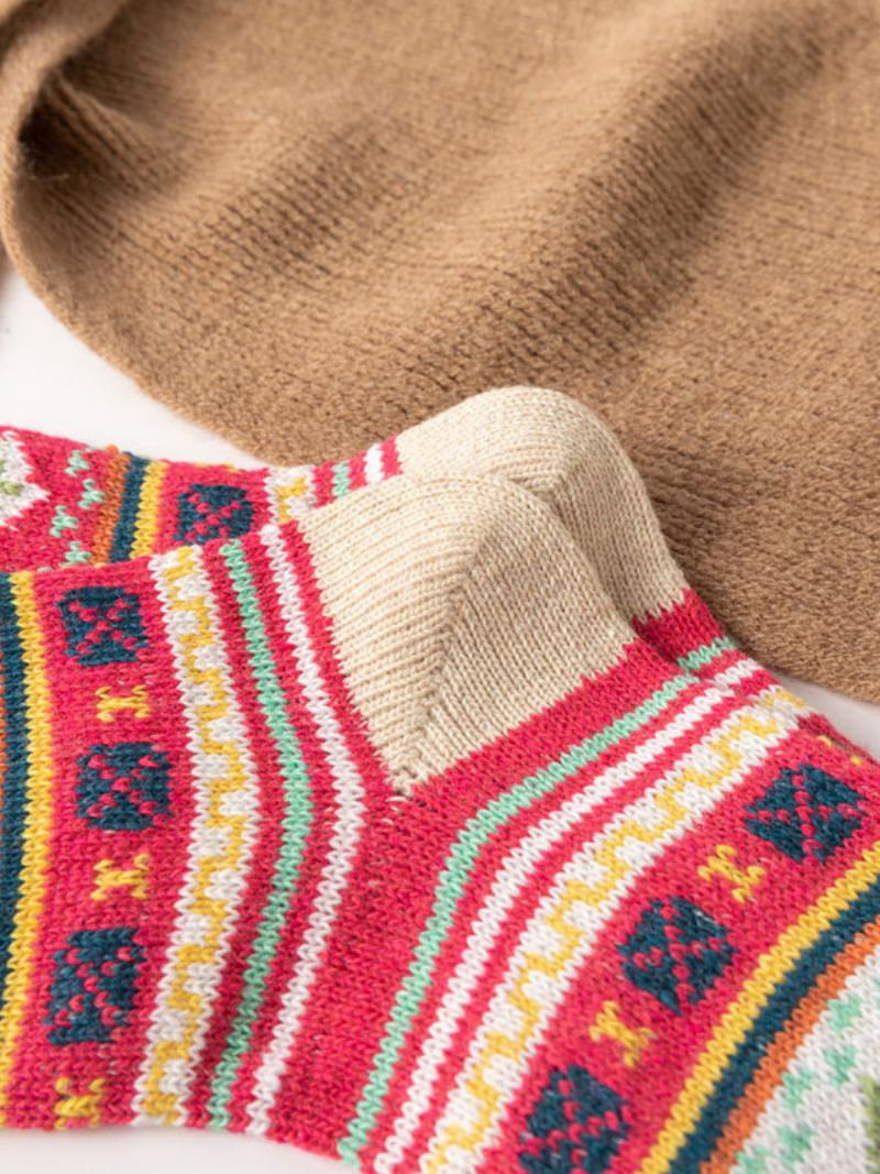 Ponožky Khaki Poly/batton Blend Color Block - Khaki